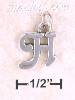 Sterling Silver "H" SCROLLED CHARM Sterling Silver "H" SCROLLED CHARM