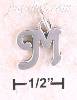 Sterling Silver "M" SCROLLED CHARM Sterling Silver "M" SCROLLED CHARM
