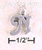 Sterling Silver "N" SCROLLED CHARM