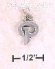 Sterling Silver "P" SCROLLED CHARM