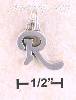 Sterling Silver "R" SCROLLED CHARM Sterling Silver "R" SCROLLED CHARM