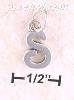 Sterling Silver "S" SCROLLED CHARM