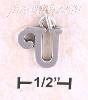 Sterling Silver "U" SCROLLED CHARM