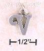 Sterling Silver "V" SCROLLED CHARM Sterling Silver "V" SCROLLED CHARM