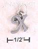 Sterling Silver "X" SCROLLED CHARM Sterling Silver "X" SCROLLED CHARM