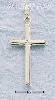 Sterling Silver SMALL ITALIAN TUBULAR CROSS CHARM Sterling Silver SMALL ITALIAN TUBULAR CROSS CHARM