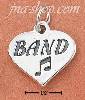 Sterling Silver "BAND" WITH NOTE HEART CHARM Sterling Silver "BAND" WITH NOTE HEART CHARM