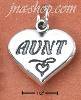 Sterling Silver "AUNT" WITH HEART ON HEART CHARM Sterling Silver "AUNT" WITH HEART ON HEART CHARM