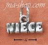 Sterling Silver ANTIQUED "NIECE" CHARM