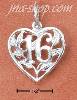 Sterling Silver "16" FILIGREE HEART CHARM