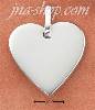 Sterling Silver 21MM FLAT ENGRAVABLE HEART TAG CHARM Sterling Silver 21MM FLAT ENGRAVABLE HEART TAG CHARM