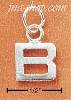 Sterling Silver FINE LINED "B" CHARM