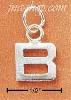 Sterling Silver FINE LINED "B" CHARM Sterling Silver FINE LINED "B" CHARM