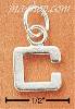 Sterling Silver FINE LINED "C" CHARM Sterling Silver FINE LINED "C" CHARM