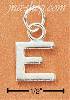 Sterling Silver FINE LINED "E" CHARM