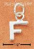 Sterling Silver FINE LINED "F" CHARM