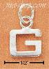 Sterling Silver FINE LINED "G" CHARM Sterling Silver FINE LINED "G" CHARM