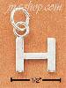 Sterling Silver FINE LINED "H" CHARM Sterling Silver FINE LINED "H" CHARM