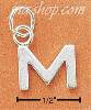 Sterling Silver FINE LINED "M" CHARM Sterling Silver FINE LINED "M" CHARM