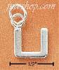 Sterling Silver FINE LINED "U" CHARM Sterling Silver FINE LINED "U" CHARM