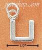 Sterling Silver FINE LINED "U" CHARM