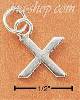 Sterling Silver FINE LINED "X" CHARM Sterling Silver FINE LINED "X" CHARM