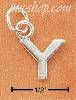Sterling Silver FINE LINED "Y" CHARM