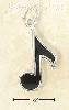 Sterling Silver ENAMELED MUSIC NOTE CHARM Sterling Silver ENAMELED MUSIC NOTE CHARM