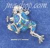 Sterling Silver SYNTHETIC OPAL MOSAIC FROG PENDANT Sterling Silver SYNTHETIC OPAL MOSAIC FROG PENDANT