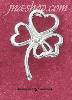 Sterling Silver OPEN 4 LEAF CLOVER PENDANT WITH CENTER CZ