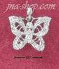 Sterling Silver CZ FILIGREE BUTTERFLY PENDANT