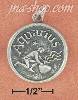 Sterling Silver ANTIQUED AQUARIUS "FRIENDLY" DISC CHARM