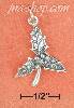 Sterling Silver ANTIQUED TRIPLE HOLLY LEAF WITH BERRIES CHARM (A Sterling Silver ANTIQUED TRIPLE HOLLY LEAF WITH BERRIES CHARM (A