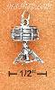 Sterling Silver 3D ANTIQUED SINGLE DRUM ON STAND CHARM Sterling Silver 3D ANTIQUED SINGLE DRUM ON STAND CHARM