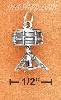 Sterling Silver 3D ANTIQUED SINGLE DRUM ON STAND CHARM