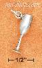 Sterling Silver 3D WINE GLASS CHARM (APPROX 1") Sterling Silver 3D WINE GLASS CHARM (APPROX 1")
