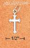 Sterling Silver MINI 1/2" CROSS CHARM WITH BRANCHED ENDS