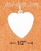 Sterling Silver 16MM HIGH POLISH HEART CHARM PENDANT Sterling Silver 16MM HIGH POLISH HEART CHARM PENDANT