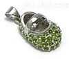Sterling Silver AUGUST LARGE PERIDOT COLORED CZ BIRTHSTONE BOOTI