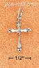 Sterling Silver ANTIQUED LIGHTWEIGHT FANCY CROSS CHARM W/ 3 RAIS