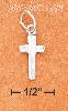 Sterling Silver SMALL 5/8" PLAIN SKINNY CROSS CHARM