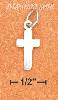 Sterling Silver SMALL 5/8" PLAIN CROSS CHARM