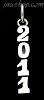 Sterling Silver ANTIQUED VERTICAL "2011" CHARM Sterling Silver ANTIQUED VERTICAL "2011" CHARM