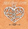 Sterling Silver "DAUGHTER IN LAW" OPEN FILIGREE HEART CHARM Sterling Silver "DAUGHTER IN LAW" OPEN FILIGREE HEART CHARM