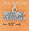 Sterling Silver ANTIQUED "I LUV MY GRANDMA" CHARM