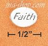 Sterling Silver 2 SIDED HIGH POLISH OVAL "FAITH" MESSAGE BEAD W