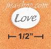 Sterling Silver 2 SIDED HIGH POLISH OVAL "LOVE" MESSAGE BEAD W/ Sterling Silver 2 SIDED HIGH POLISH OVAL "LOVE" MESSAGE BEAD W/