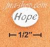 Sterling Silver 2 SIDED HIGH POLISH OVAL "HOPE" MESSAGE BEAD W/