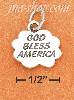 Sterling Silver HIGH POLISH "GOD BLESS AMERICA" IN CLOUD CHARM W