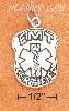 Sterling Silver ANTIQUED "EMT CERTIFIED" BADGE CHARM